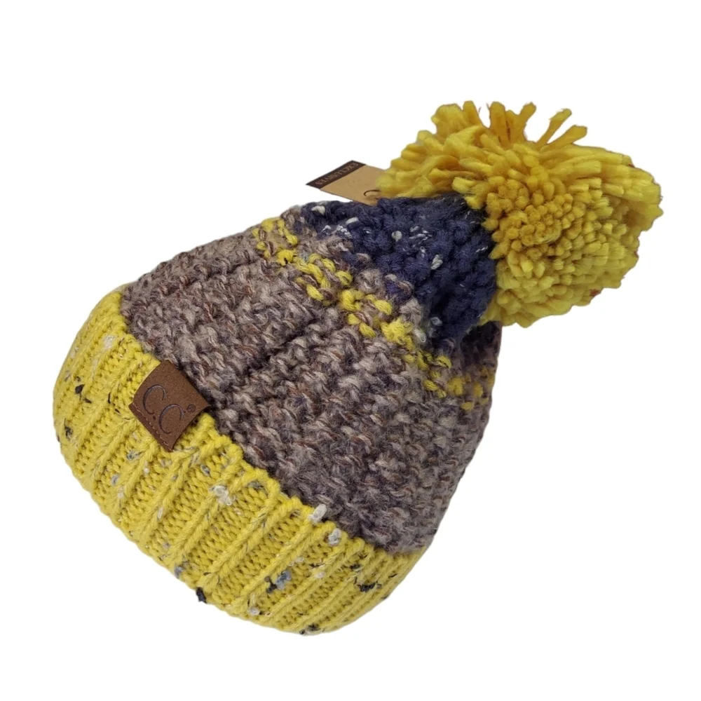 New Winter Thick Knit Beanie Hat Women Mustard Camel Soft Warm Lined Winter Hat
